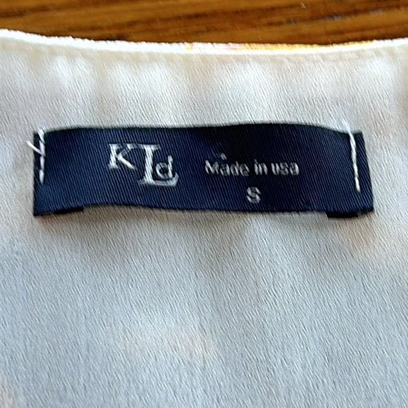 KLd yellow and gray tie dye print wrap front maxi dress. Split front, size Small - Picture 4 of 12